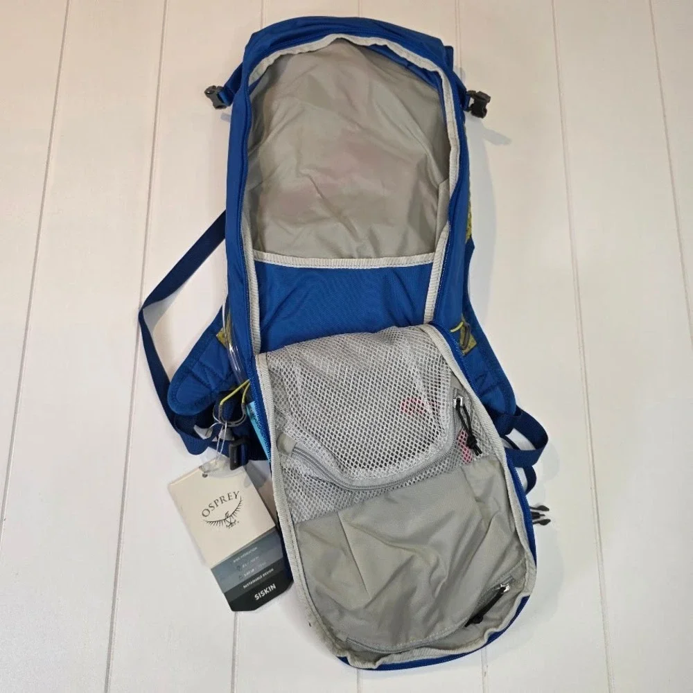 Osprey Men Siskin 8 Hydration Backpack Postal Blue 2.5L Reservoir 10005101 NWT
